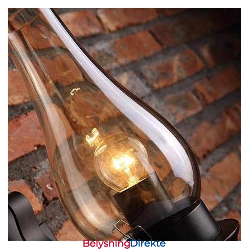 Retro Rustikk Nordisk Glass Vegglampe Soverom Nattbord Vegglampe Vintage Industriell Vegglampe