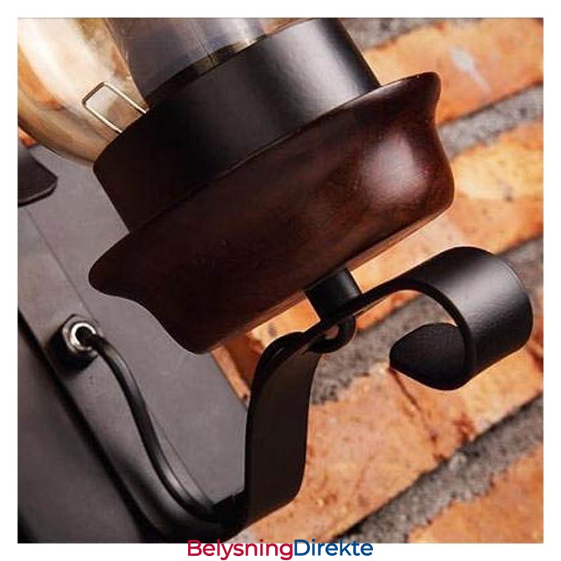 Retro Rustikk Nordisk Glass Vegglampe Soverom Nattbord Vegglampe Vintage Industriell Vegglampe