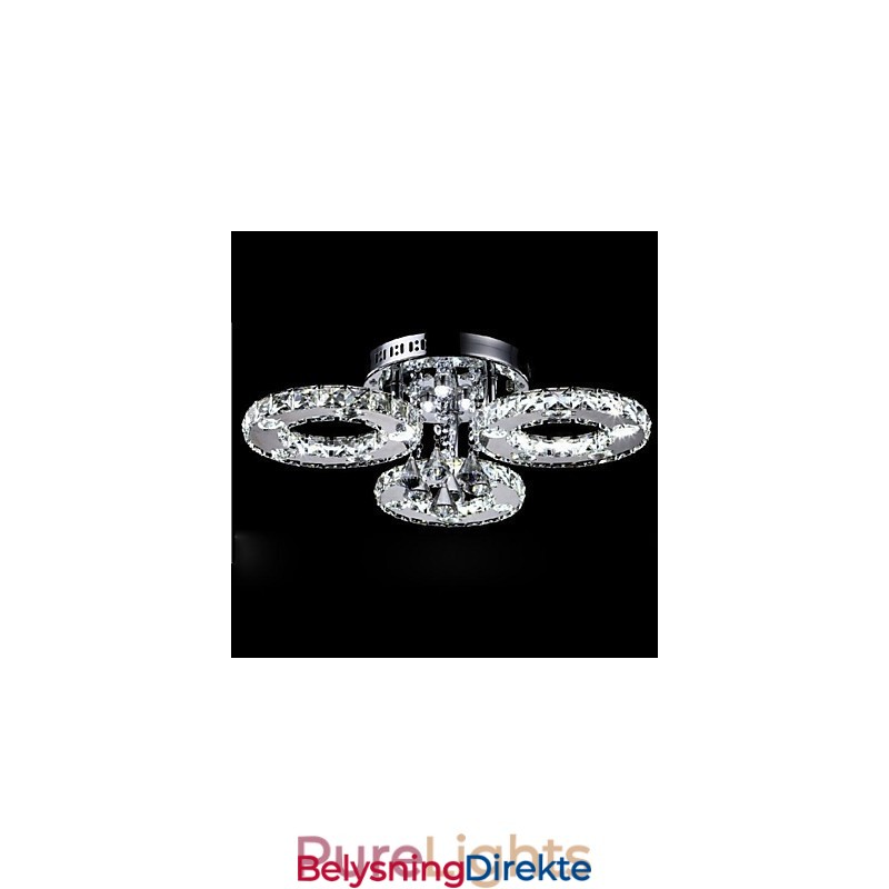 Moderne Samtids Krystall Krom Metall Innfelt Montering