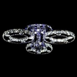 Moderne Samtids Krystall Krom Metall Innfelt Montering