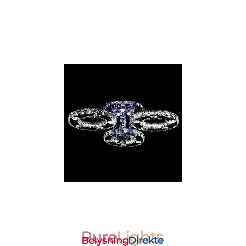 Moderne Samtids Krystall Krom Metall Innfelt Montering