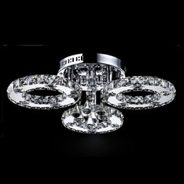 Moderne Samtids Krystall Krom Metall Innfelt Montering