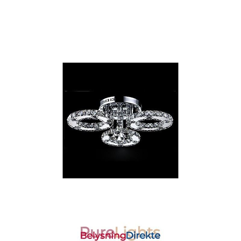 Moderne Samtids Krystall Krom Metall Innfelt Montering