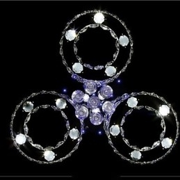 Moderne Samtids Krystall Krom Metall Innfelt Montering