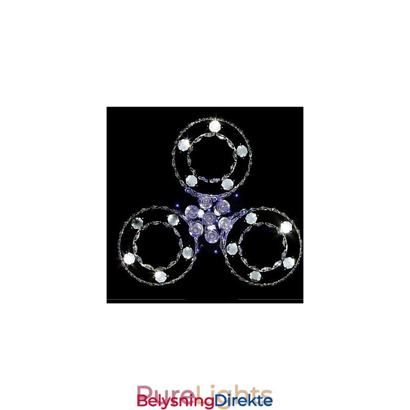 Moderne Samtids Krystall Krom Metall Innfelt Montering