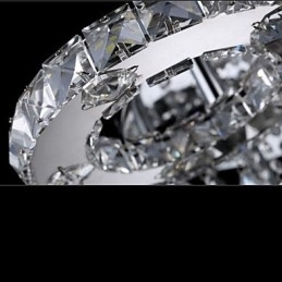 Moderne Samtids Krystall Krom Metall Innfelt Montering