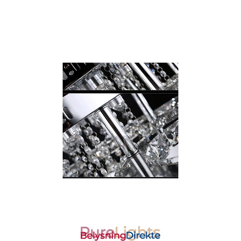 Moderne Samtids Krystall Krom Metall Innfelt Montering