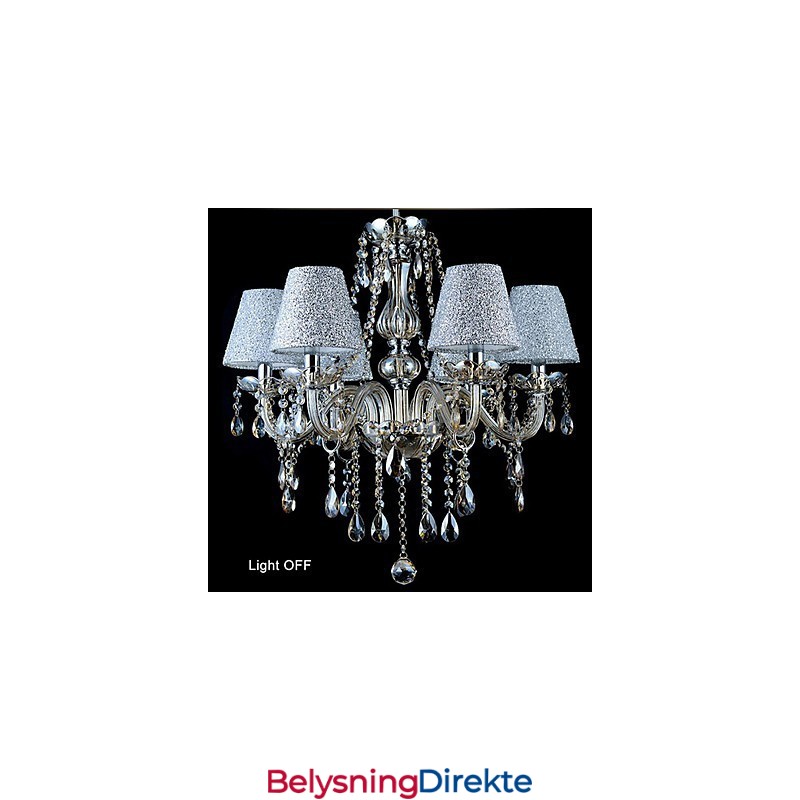 Moderne Samtids Klassisk Vintage Krystall Galvanisert Glass Lysekrone