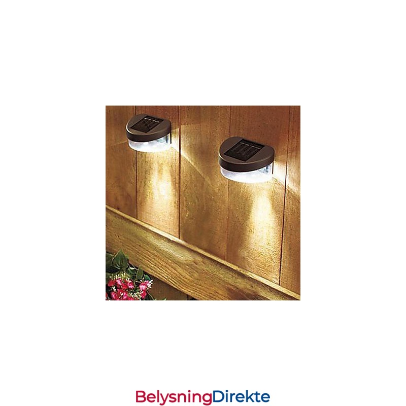 Hvitt Lys Solcelledrevet Lys Sti Vegg Landskapsmontering Hage Gjerde Lys