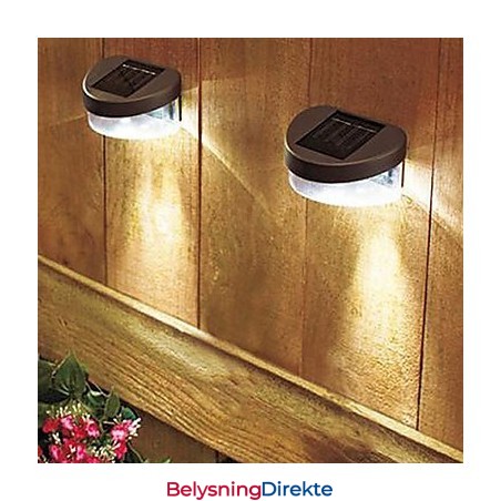 Hvitt Lys Solcelledrevet Lys Sti Vegg Landskapsmontering Hage Gjerde Lys
