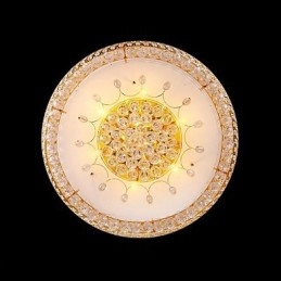 Rund Krystallabsorberende Kuppellampe I Tak, Diameter 80 Cm, Inneholder 15 Pærer