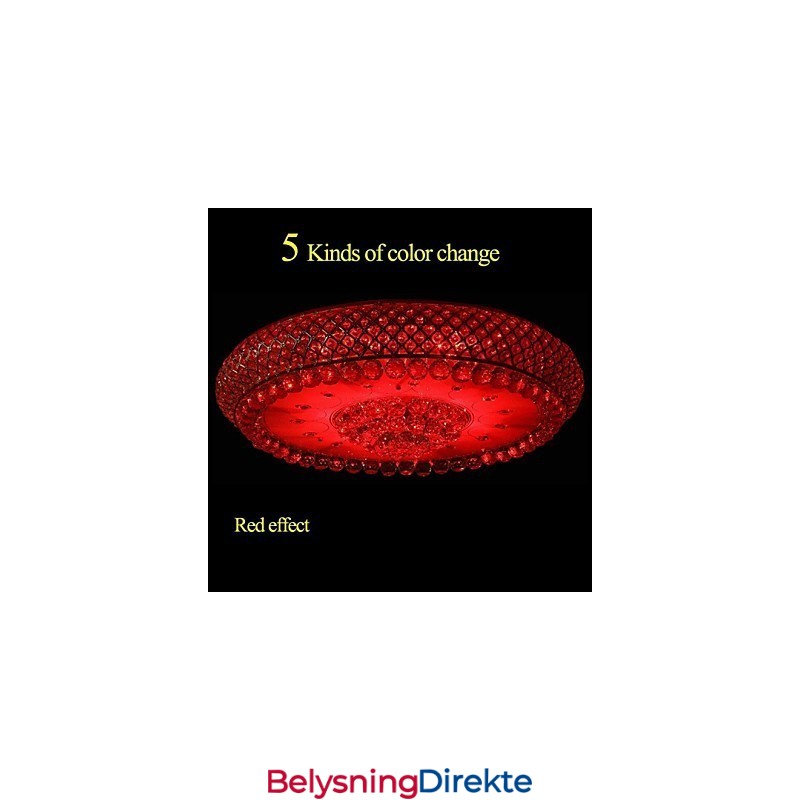 Rund Krystallabsorberende Kuppellampe I Tak, Diameter 80 Cm, Inneholder 15 Pærer