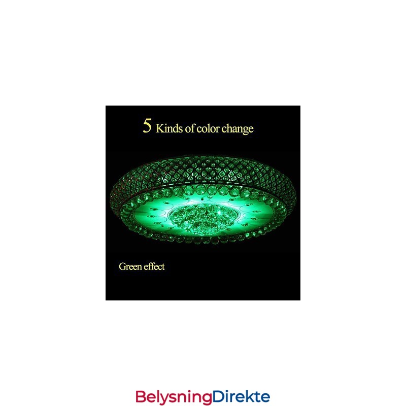 Rund Krystallabsorberende Kuppellampe I Tak, Diameter 80 Cm, Inneholder 15 Pærer