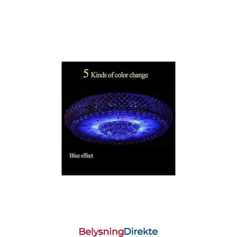 Rund Krystallabsorberende Kuppellampe I Tak, Diameter 80 Cm, Inneholder 15 Pærer