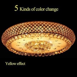 Rund Krystallabsorberende Kuppellampe I Tak, Diameter 80 Cm, Inneholder 15 Pærer