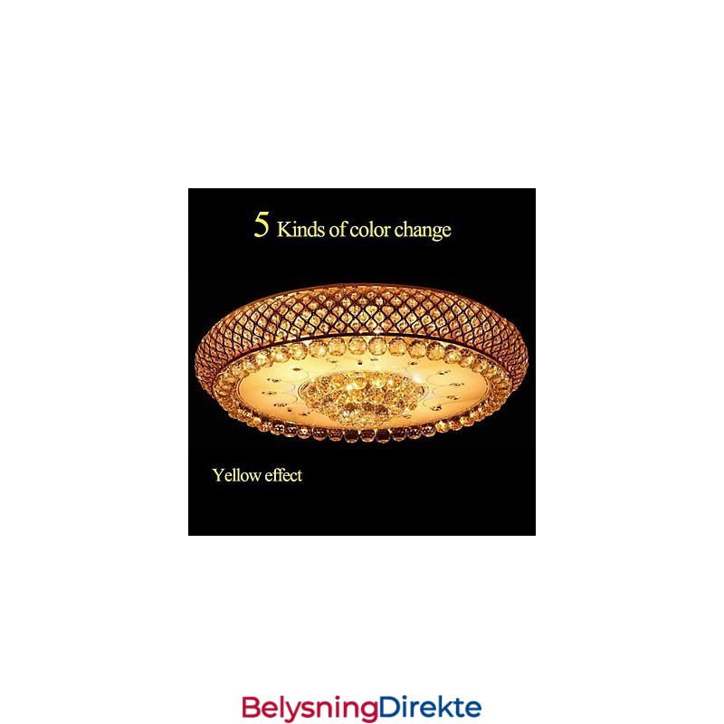 Rund Krystallabsorberende Kuppellampe I Tak, Diameter 80 Cm, Inneholder 15 Pærer