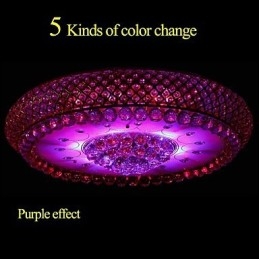 Rund Krystallabsorberende Kuppellampe I Tak, Diameter 80 Cm, Inneholder 15 Pærer