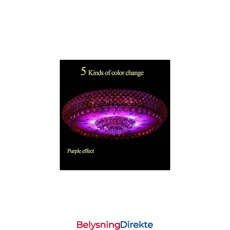 Rund Krystallabsorberende Kuppellampe I Tak, Diameter 80 Cm, Inneholder 15 Pærer