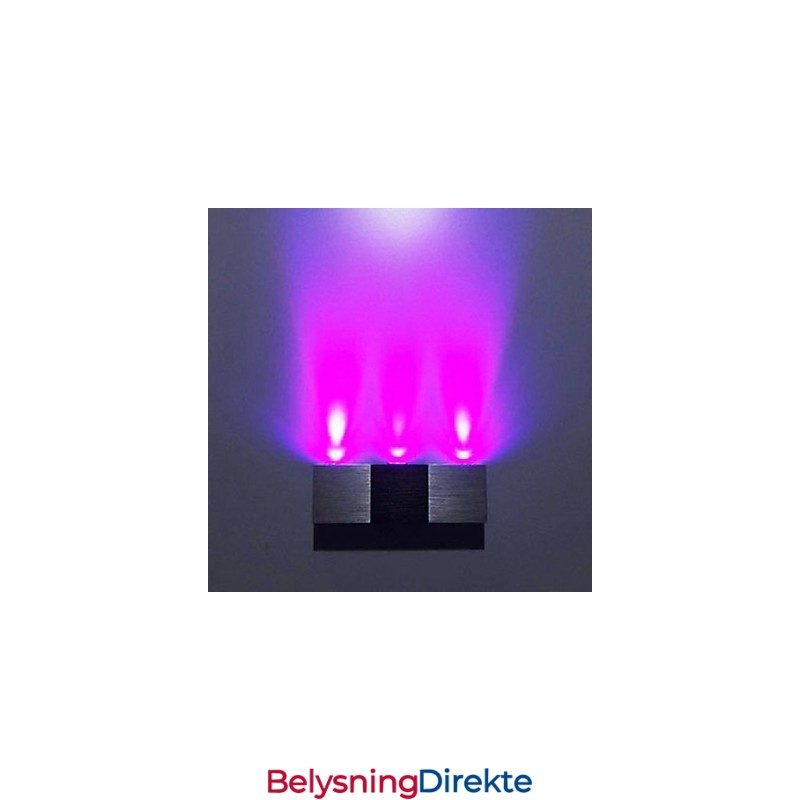 Moderne Vegglampe Med Spredningslys, Rektangulært Aluminiumshus