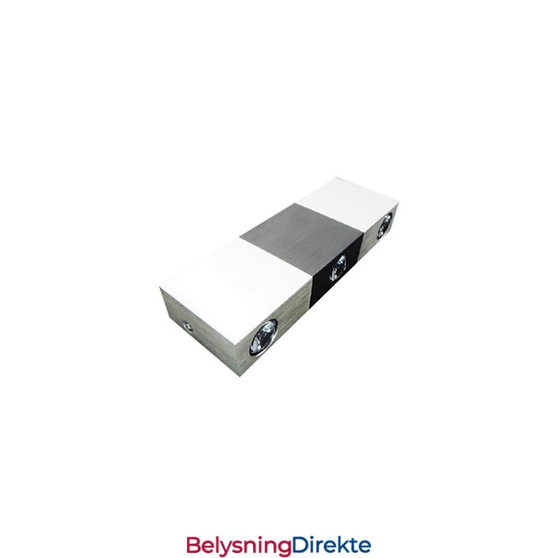 Moderne Vegglampe Med Spredningslys, Rektangulært Aluminiumshus