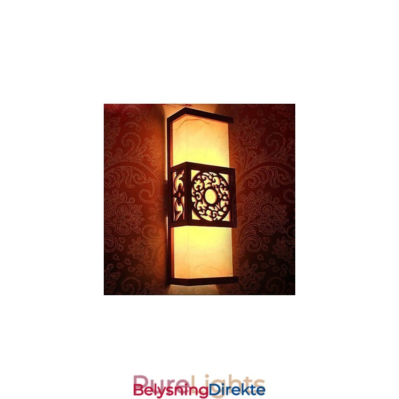 Archaize Korridor Klassisk Vegglampe I Saueskinn