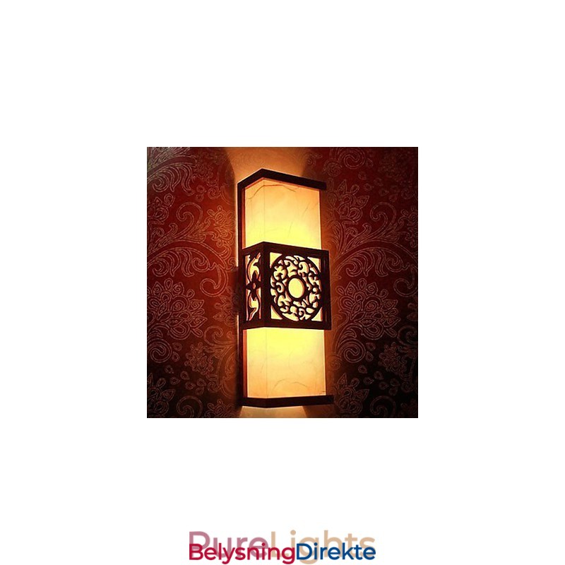 Archaize Korridor Klassisk Vegglampe I Saueskinn