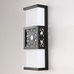 Archaize Korridor Klassisk Vegglampe I Saueskinn