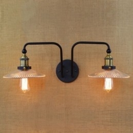 Industriell Nordisk Stil Kreativ Personlighet Soverom Interiør Middelhavskafé Vegg Glass Dobbel Jern