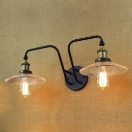 Industriell Nordisk Stil Kreativ Personlighet Soverom Interiør Middelhavskafé Vegg Glass Dobbel Jern