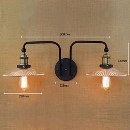 Industriell Nordisk Stil Kreativ Personlighet Soverom Interiør Middelhavskafé Vegg Glass Dobbel Jern
