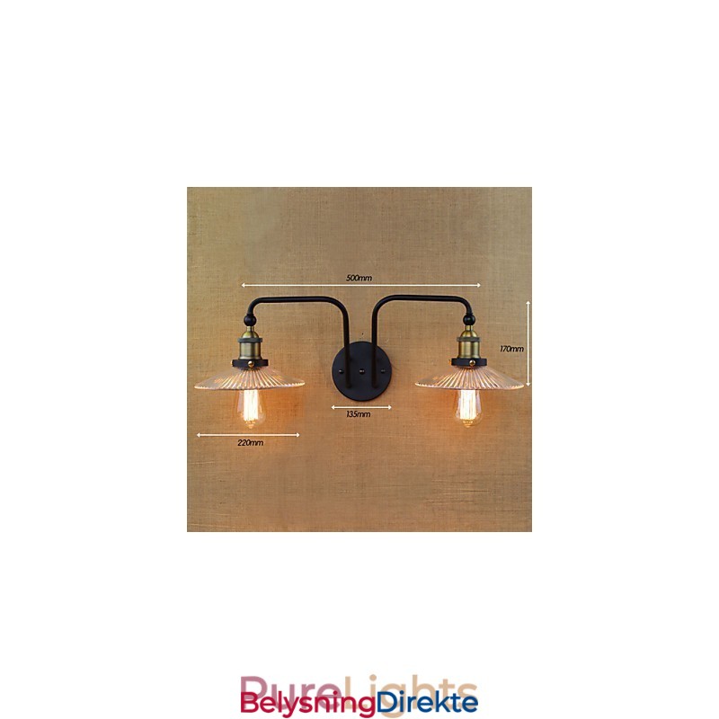 Industriell Nordisk Stil Kreativ Personlighet Soverom Interiør Middelhavskafé Vegg Glass Dobbel Jern