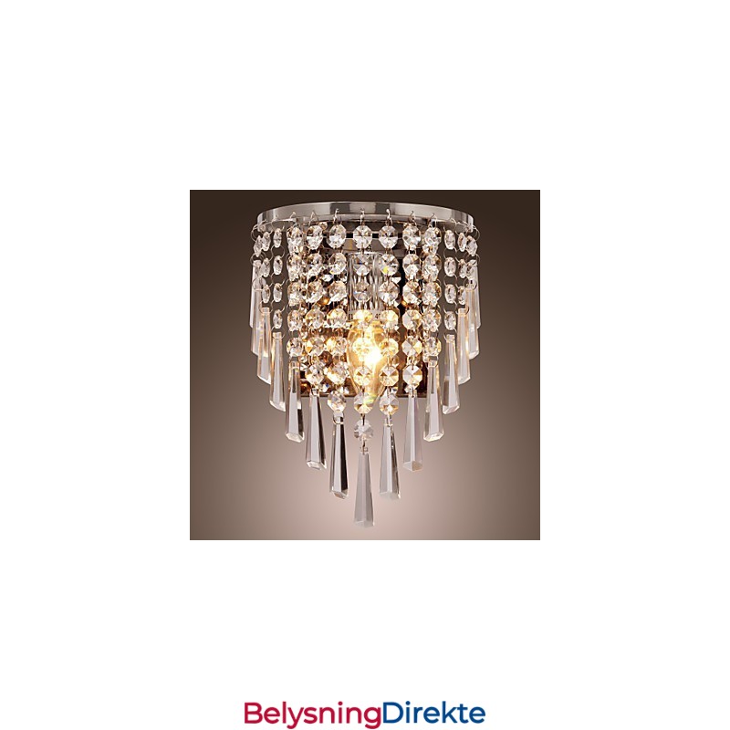 Halvsirkelformet Vegglampe I Krystall