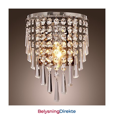 Halvsirkelformet Vegglampe I Krystall