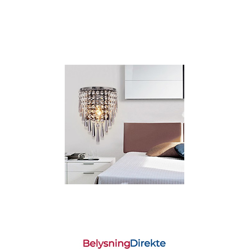 Halvsirkelformet Vegglampe I Krystall