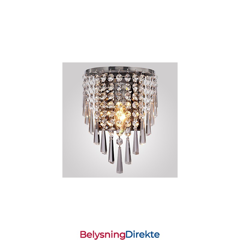 Halvsirkelformet Vegglampe I Krystall