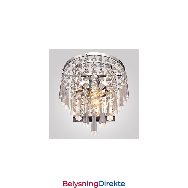 Halvsirkelformet Vegglampe I Krystall