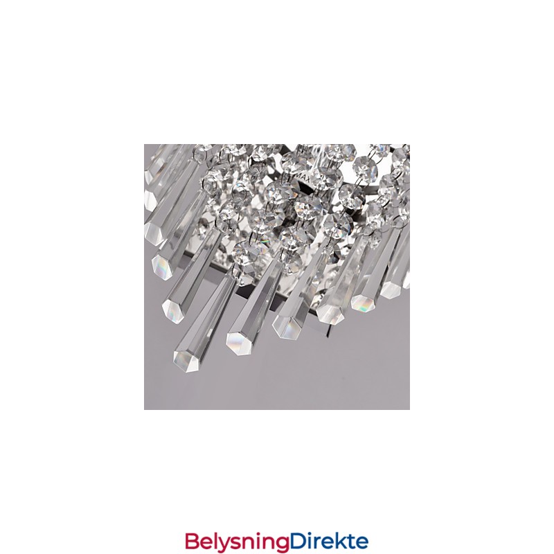 Halvsirkelformet Vegglampe I Krystall