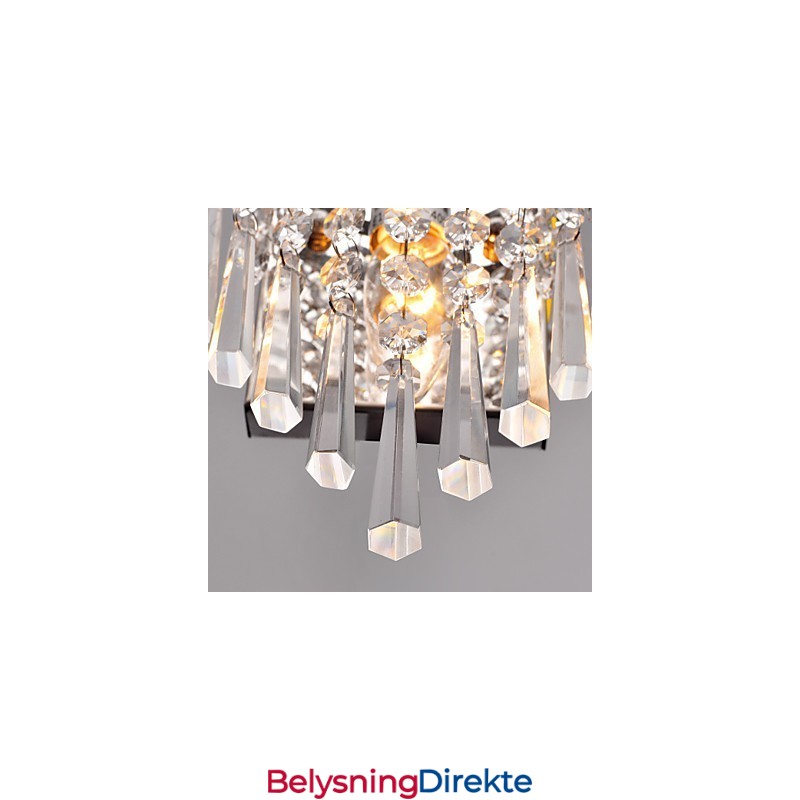 Halvsirkelformet Vegglampe I Krystall