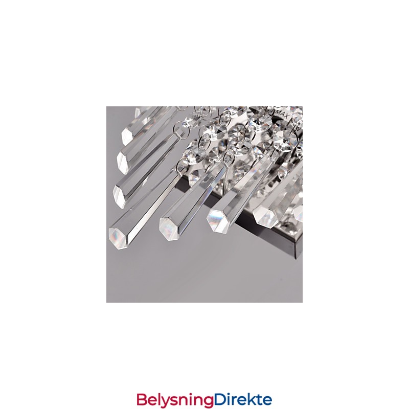 Halvsirkelformet Vegglampe I Krystall