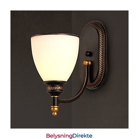 Nordisk Landlig Glassvegglampe