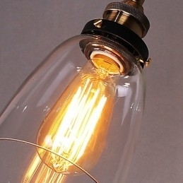 Industriell Edison Simplicity Glassvegglampe I Metall, Veggmontert Lampe Til Spisestue, Arbeidsrom, Kontor, Gang