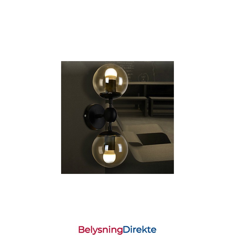 Vegglampetter Glasskule Rustikk Lodge Metall