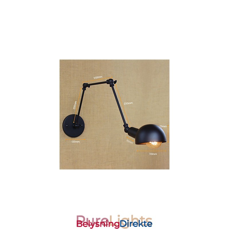 Retro Industriell Stil Midtgang Trapper Korridor Lang Arm Vegglampe Smijern Balkong Restaurant Bar