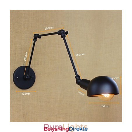 Retro Industriell Stil Midtgang Trapper Korridor Lang Arm Vegglampe Smijern Balkong Restaurant Bar