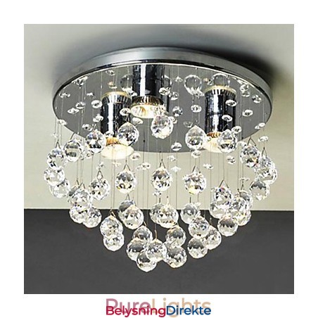 Moderne Samtidskrystall I Ministil, Galvanisert Innfelt Montering