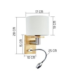 Vegglampe Én Lyskilde Med Leselys