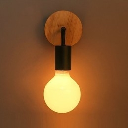 110V 220V Iron Edison Innendørs Vegglampe Gang Trapperom Vegglampe Pære Lampearmatur Svart Hvit