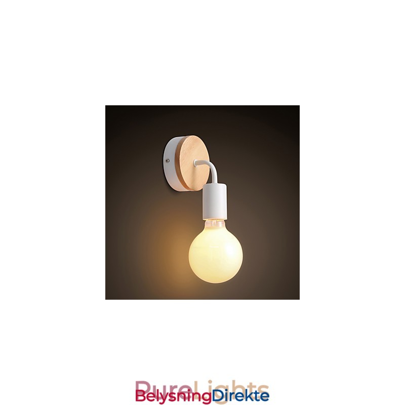 110V 220V Iron Edison Innendørs Vegglampe Gang Trapperom Vegglampe Pære Lampearmatur Svart Hvit