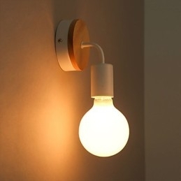 110V 220V Iron Edison Innendørs Vegglampe Gang Trapperom Vegglampe Pære Lampearmatur Svart Hvit