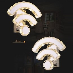 Krystall Vegglampe Krystall Moderne Samtidsstil Seng Stue Hotell Metall
